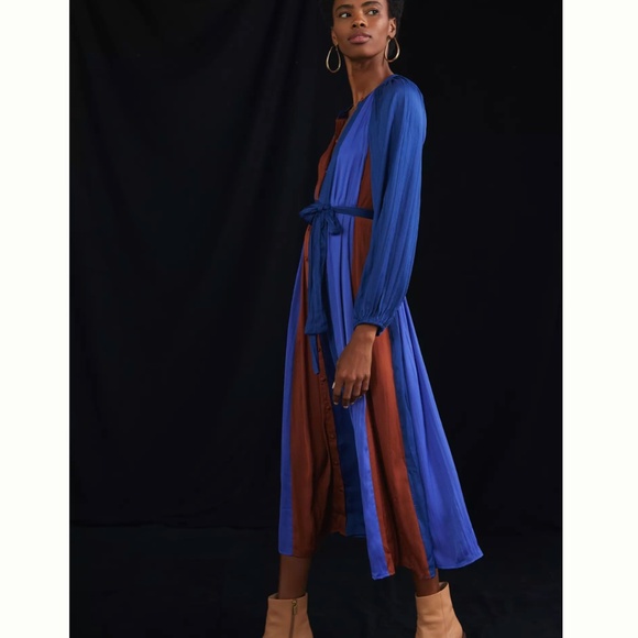 Anthropologie Maeve Colorblocked Midi Dress - Picture 4 of 9